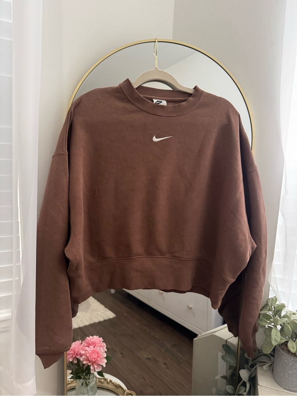 Nike Women's Phoenix Brown Oversized Sweatshirt